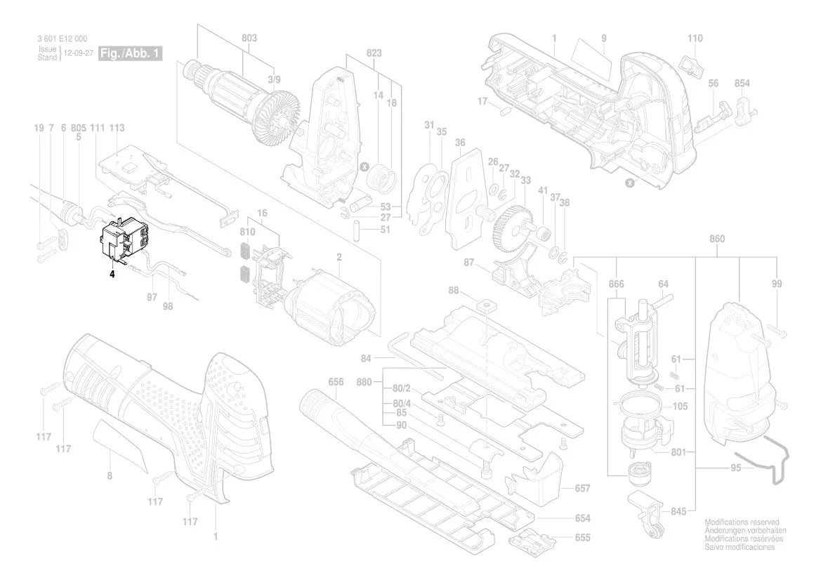 Interrupteur réf. 2 607 200 662 GST 150 CE BOSCH